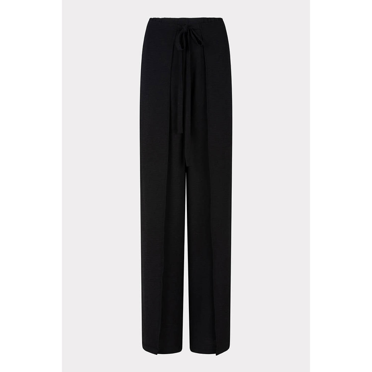 Esqualo wide leg broek zwart