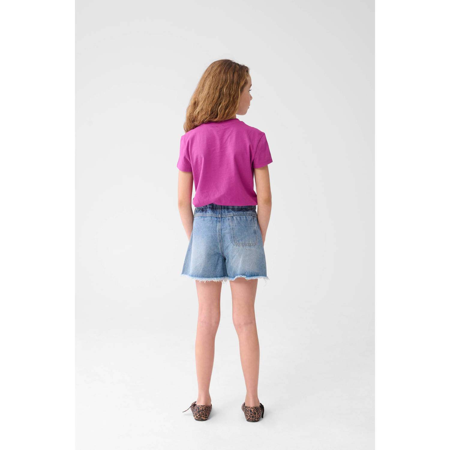 Shoeby skort medium blue denim Rok Blauw Meisjes Katoen Effen 146 152