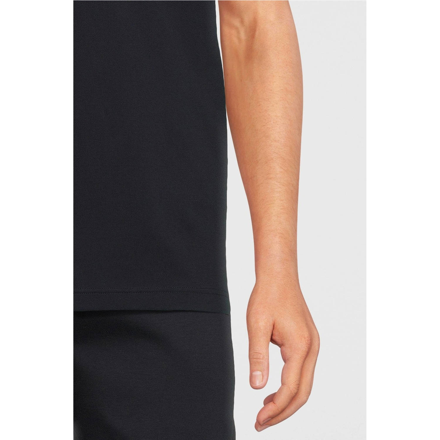 BOSS slim fit polo Paul met contrastbies dark blue