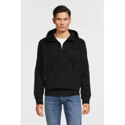 BOSS sweatvest Saggy met logo zwart afbeelding