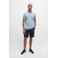 BOSS regular fit polo paddy met contrastbies light/pastel blue