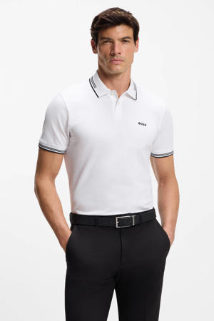 slim fit polo Paul met contrastbies white