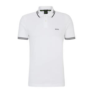 slim fit polo Paul met contrastbies white