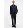 BOSS regular fit polo paddy met contrastbies medium blue