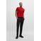 BOSS regular fit polo paddy met contrastbies medium red