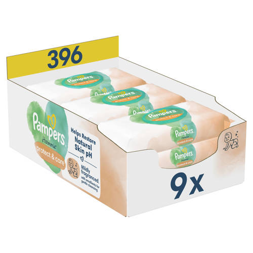 Pampers Harmonie Calendula babydoekjes - 9 x 44 stuks afbeelding