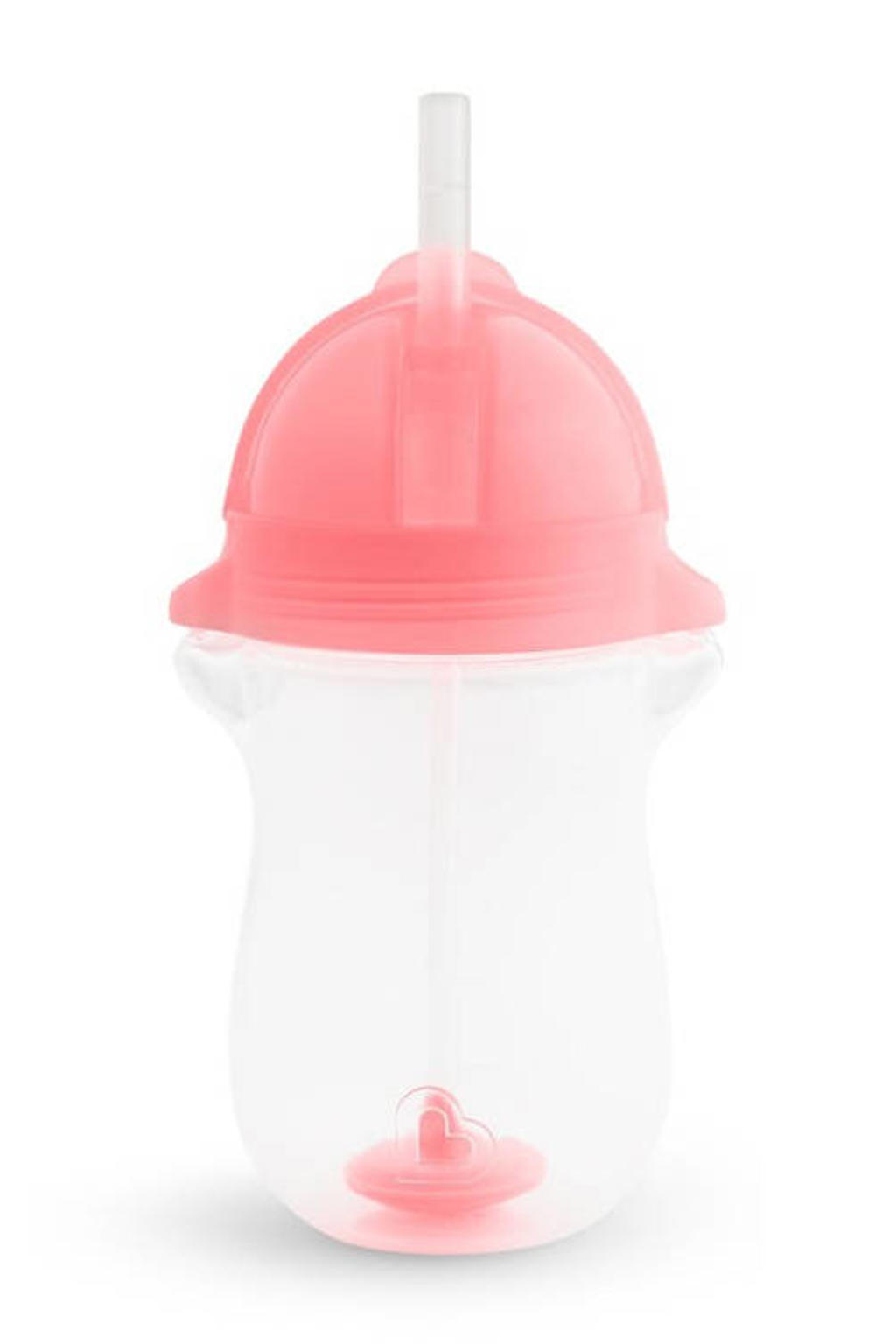 Munchkin Click Lock Tip & Sip Straw Cup Big drinkbeker pink