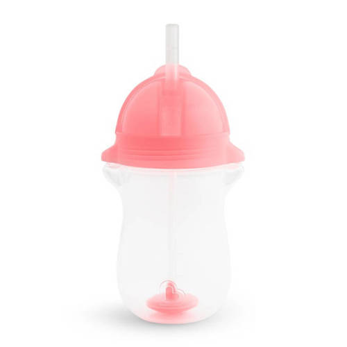 Munchkin Click Lock Tip & Sip Straw Cup Big drinkbeker pink afbeelding