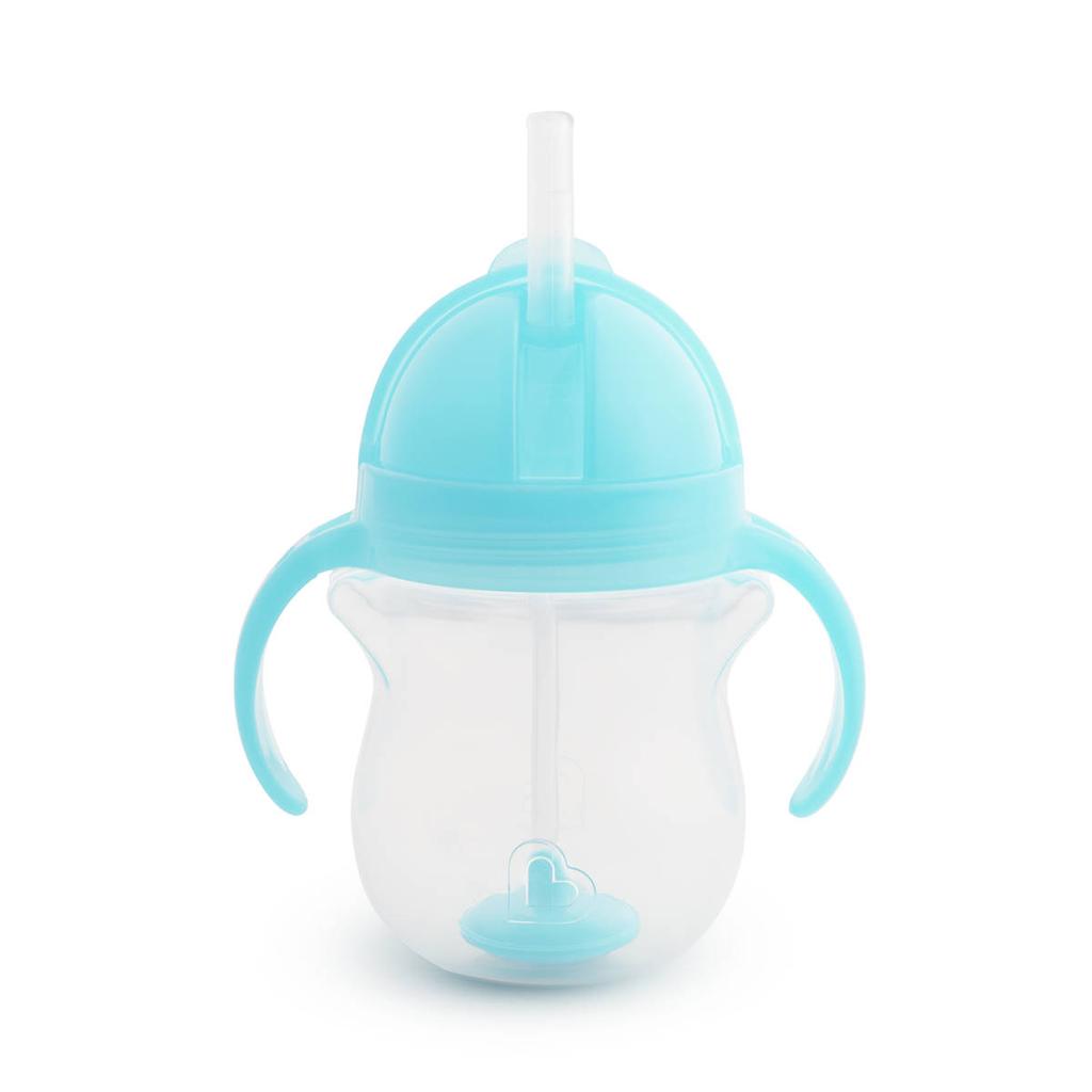Munchkin Tip & sip drinkbeker met rietje blauw