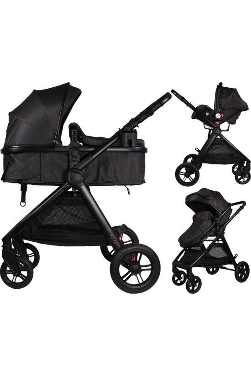 Ding 3-in-1 Stroller - Liam - Black/Black