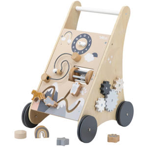 Wooden Baby walker with blocks
