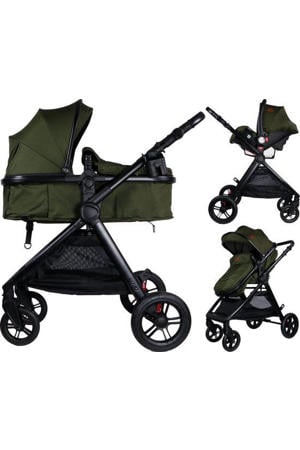 3-in-1 Stroller Liam Black/Forest Green