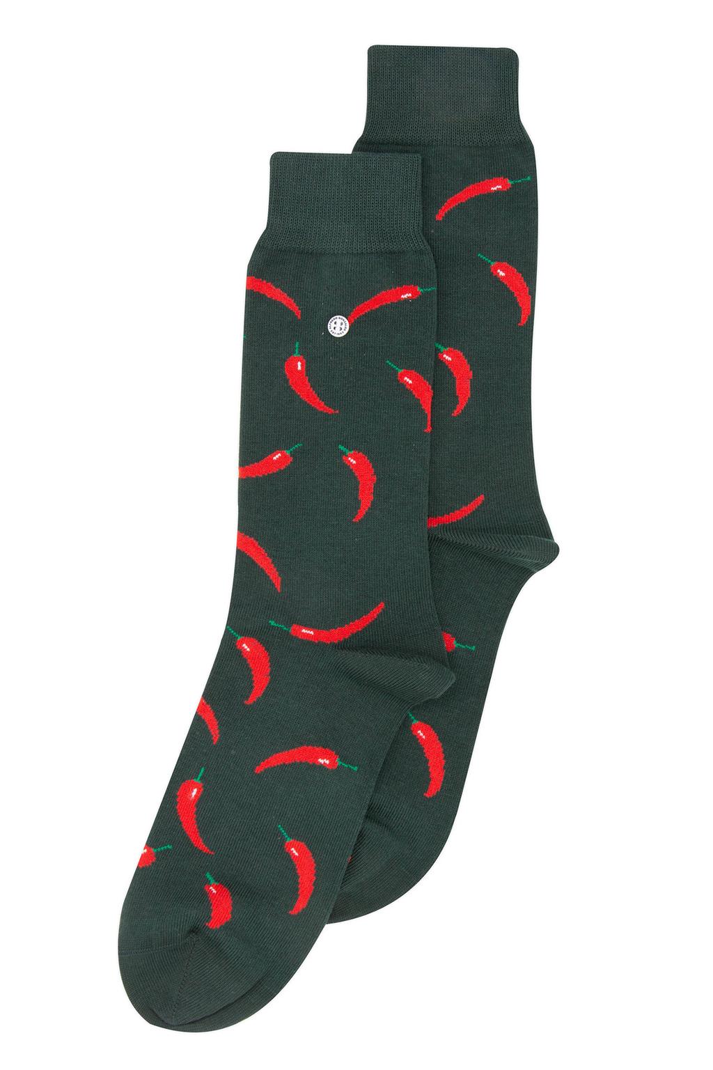 Alfredo Gonzales sokken Red Peppers donkergroen