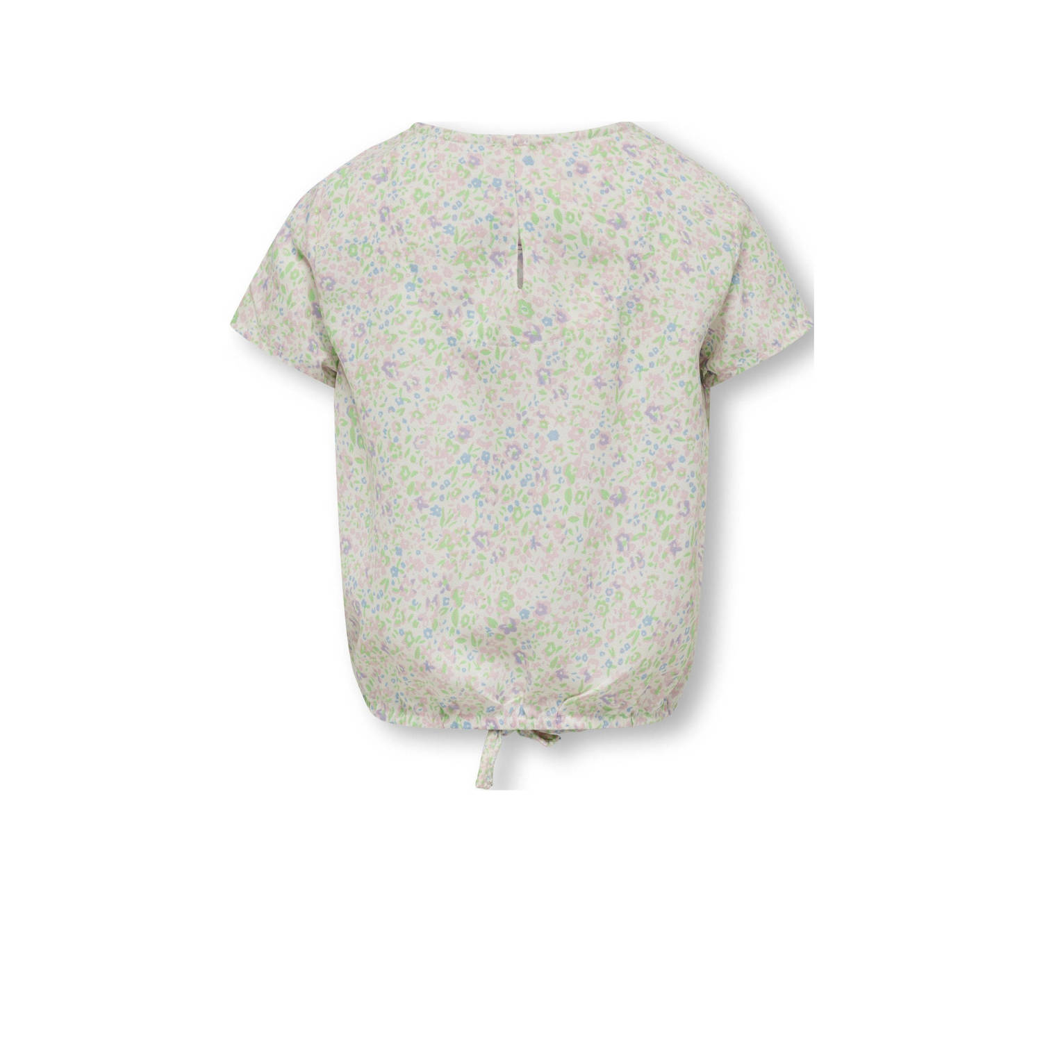ONLY KIDS GIRL gebloemde top KOGLINO lichtgroen roze lila