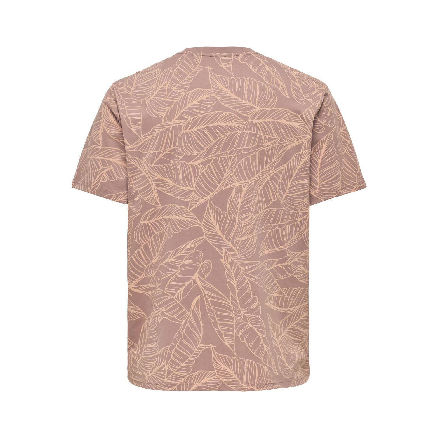 ONLY & SONS T-shirt ONSVAIL met all over print burlwood