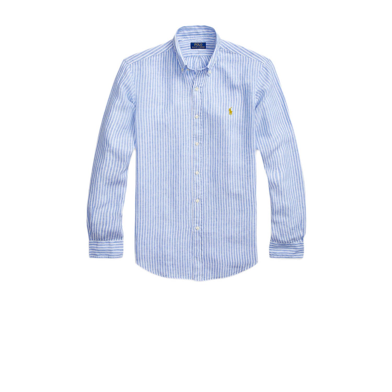 POLO Ralph Lauren gestreept regular fit overhemd lichtblauw