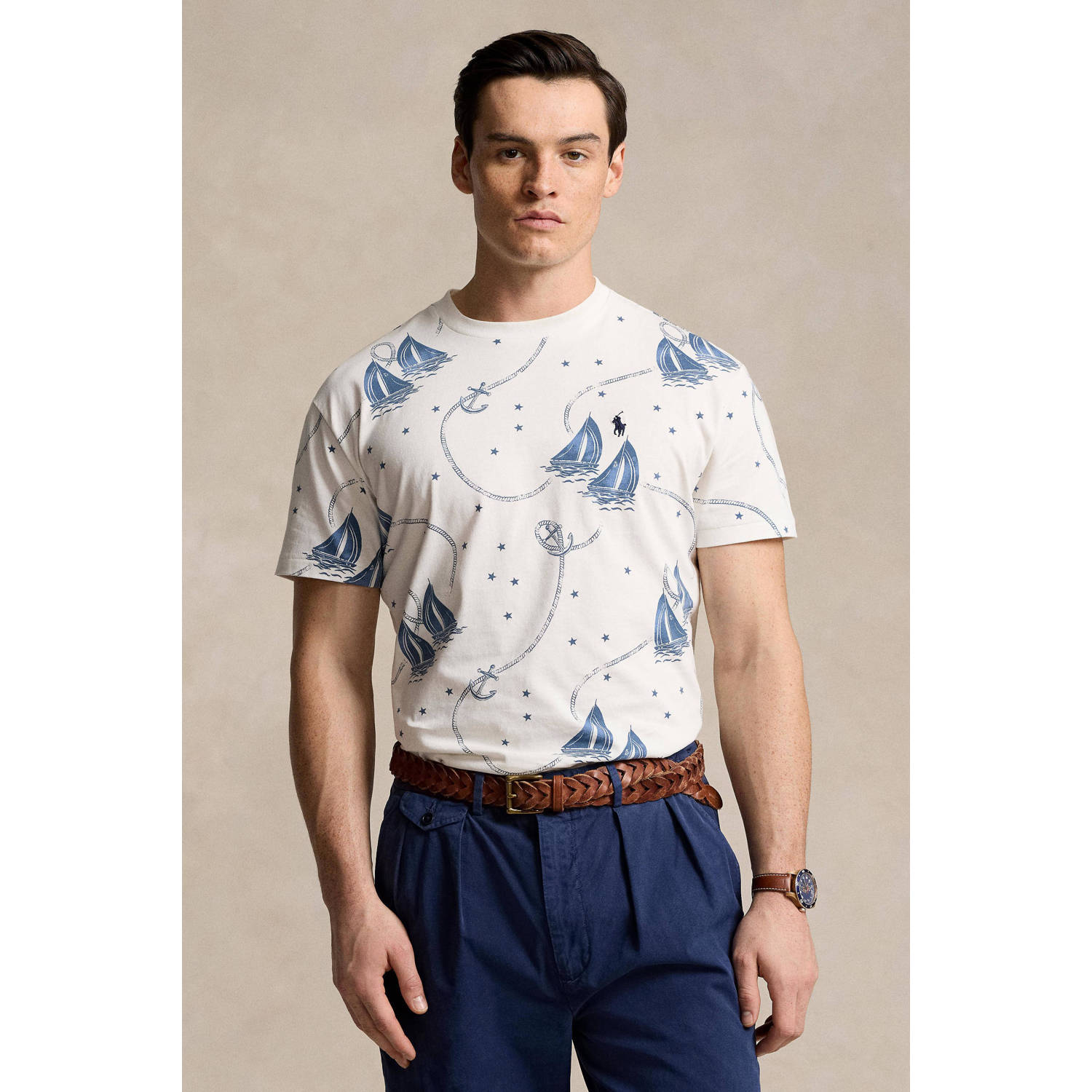 POLO Ralph Lauren T-shirt met all over print wit