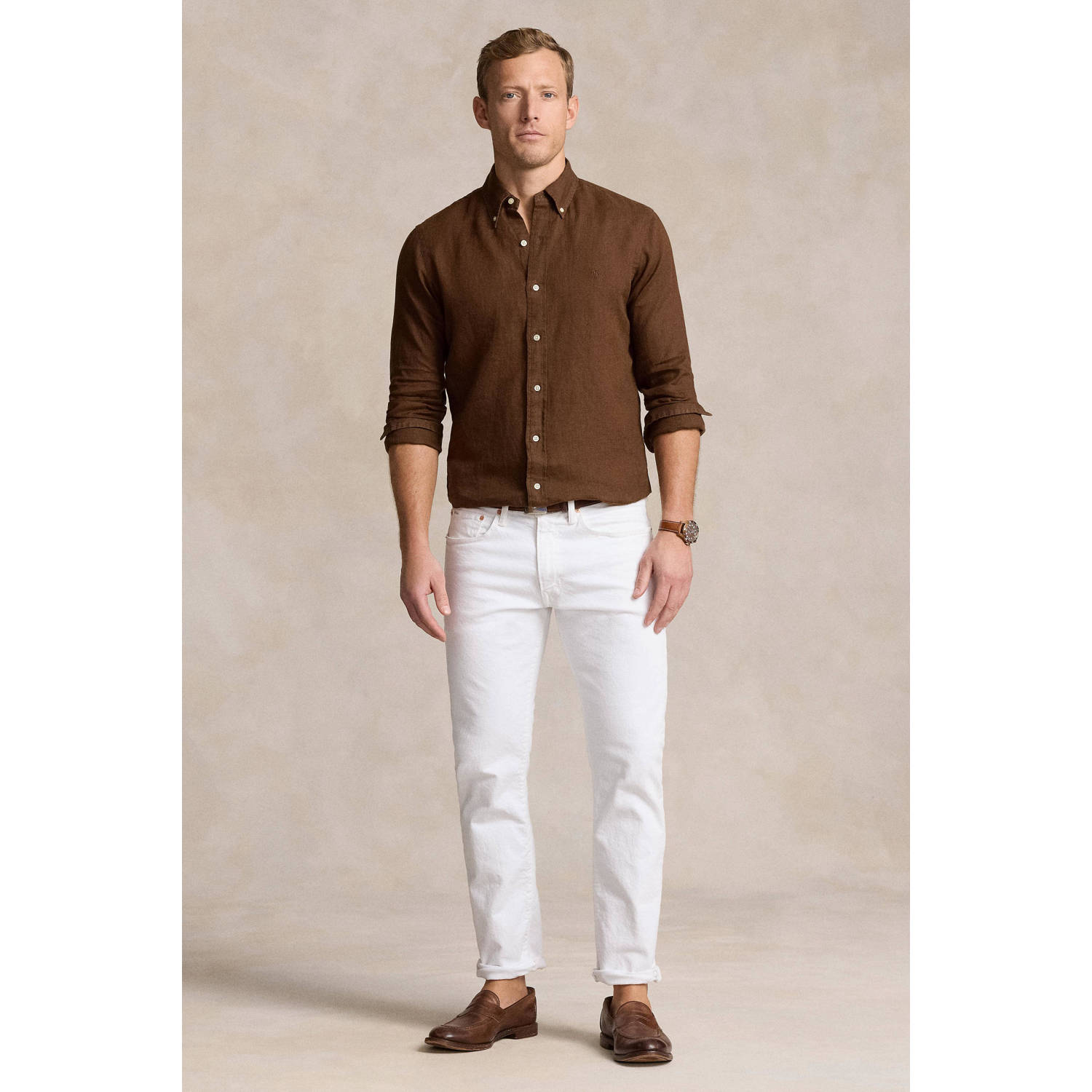 POLO Ralph Lauren custom fit overhemd met logo