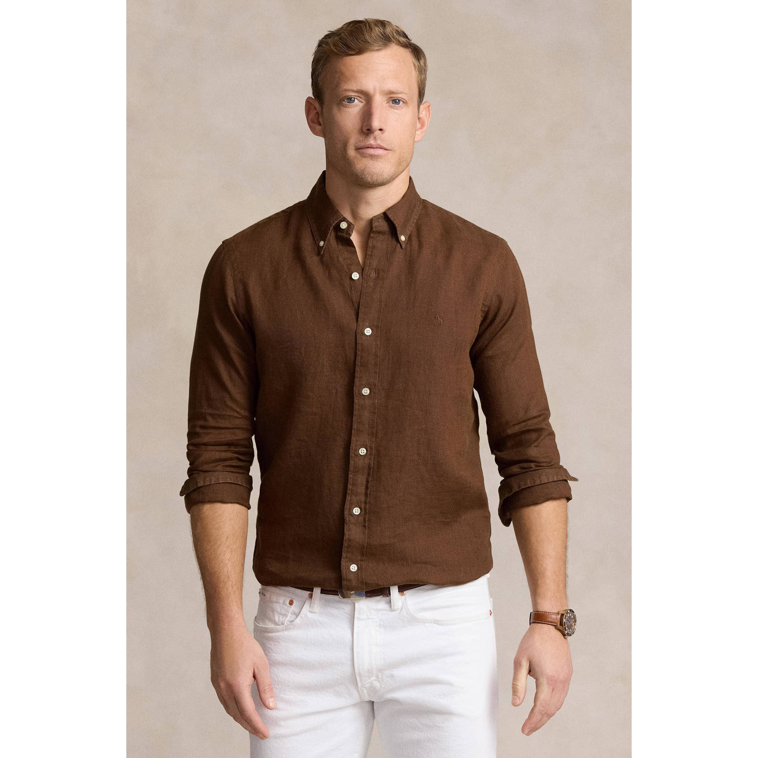 POLO Ralph Lauren custom fit overhemd met logo