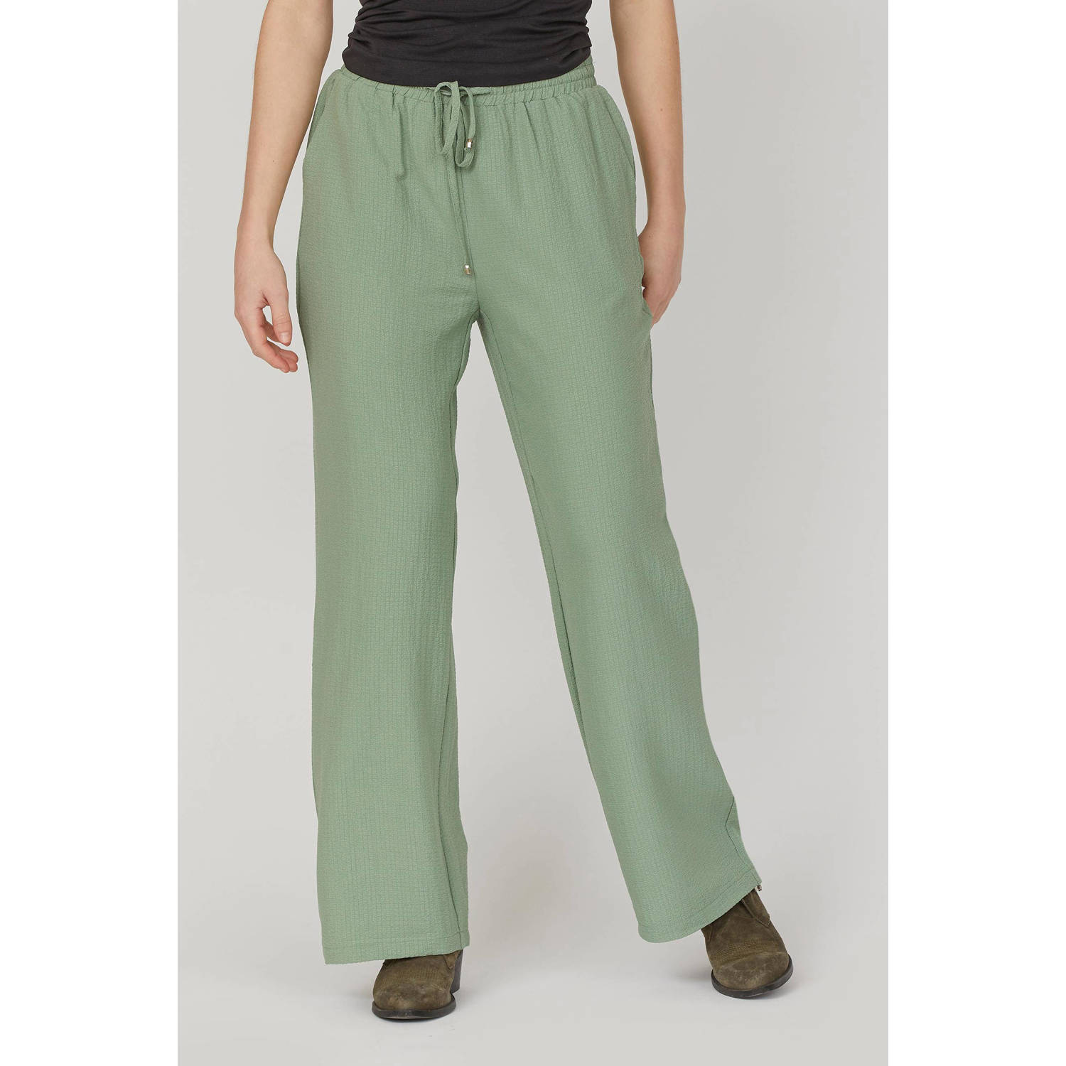 SisterS Point wide leg pantalon VARIA groen