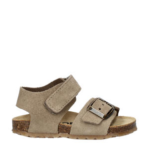   suède sandalen beige
