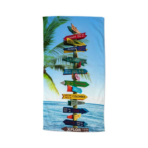 Wehkamp Good Morning strandlaken Beach Sign (180x100 cm) aanbieding