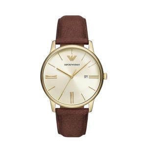 horloge AR11610 bruin/goudkleurig