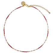 thumbnail: Life of Bulu kralenketting Happy Beads rood/roze