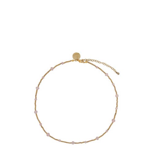 Life of Bulu kralenketting Happy Beads goudkleurig/roze afbeelding