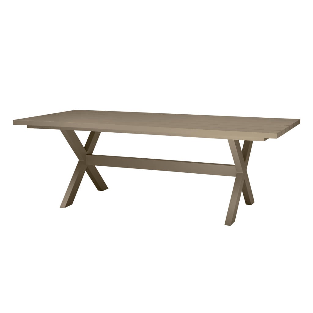 WOOOD Picknicktafel Delta - Aluminium - Groen/Zand - 75x220x105