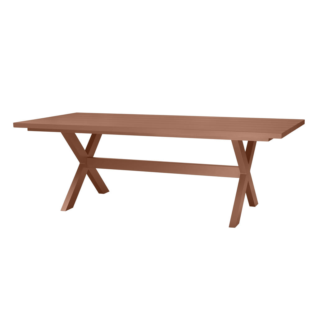 WOOOD Picknicktafel Delta - Aluminium - Terra - 75x220x105