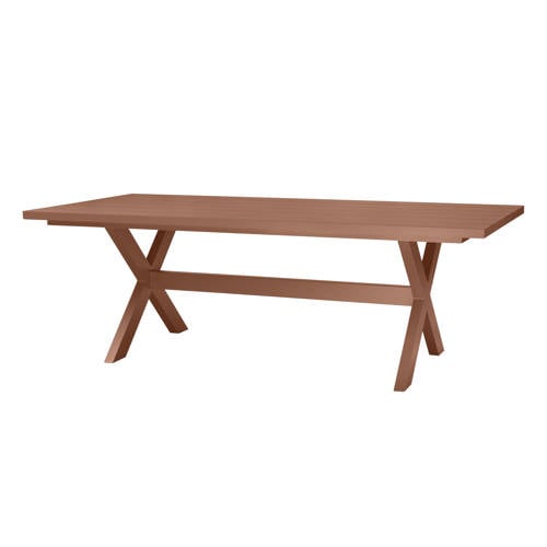 WOOOD Picknicktafel Delta - Aluminium - Terra - 75x220x105 afbeelding
