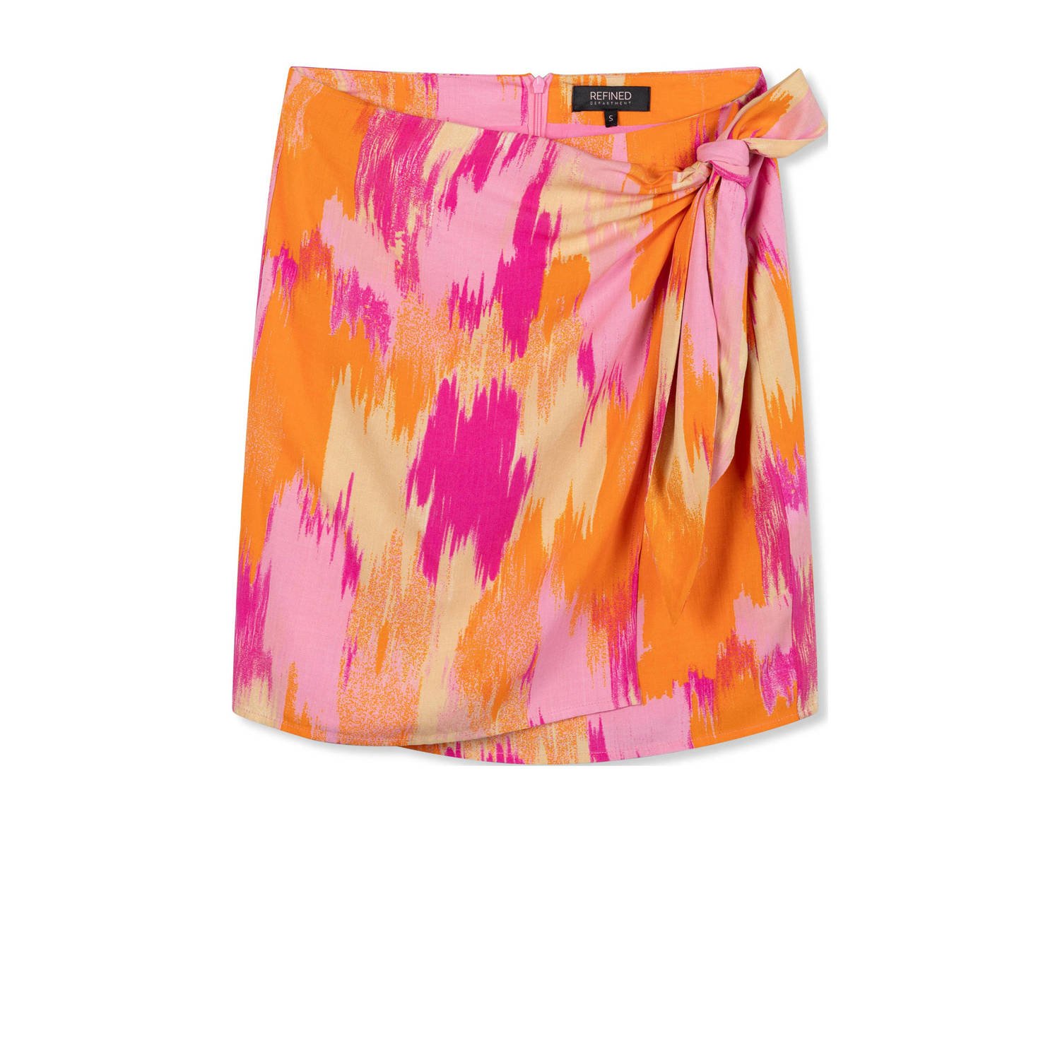 Refined Department rok Estelle met all over print roze oranje geel