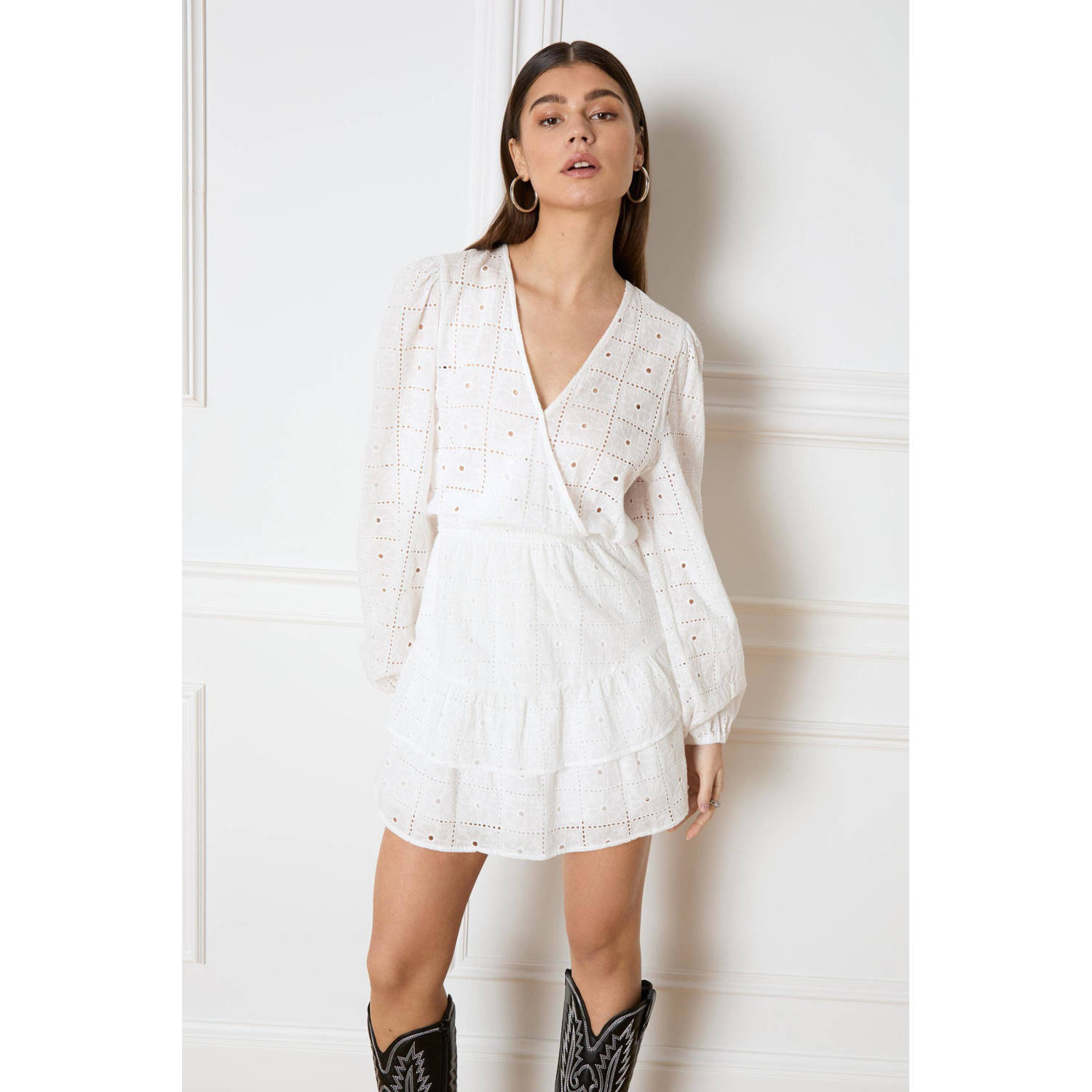 Refined Department Eloise Mini Jurk Elegant Wit White Dames