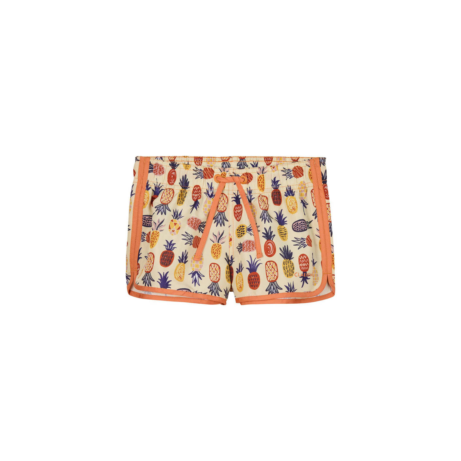 Claesen's zwemshort oranje Meisjes Polyester All over print 104-110