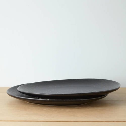 NOUS Living Organic dinerbord (Ø29 cm) (set van 2) - Zwart