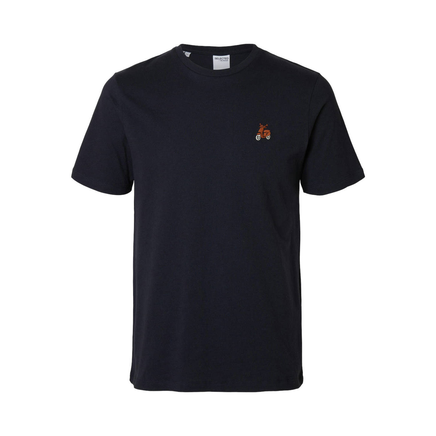 SELECTED HOMME T-shirt met printopdruk dark navydetail:emb scooter