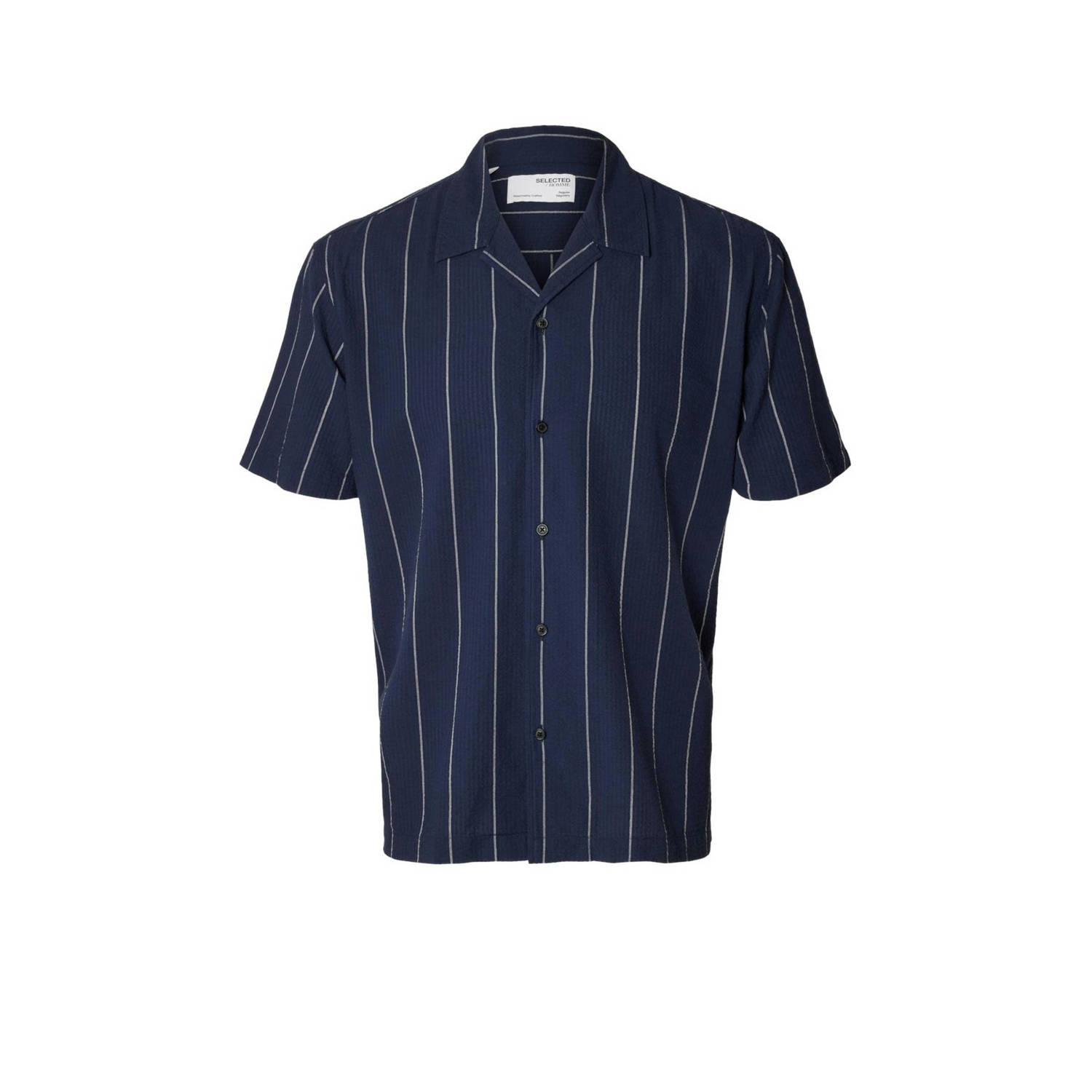 SELECTED HOMME regular fit overhemd SLHREG met krijtstreep sky captain