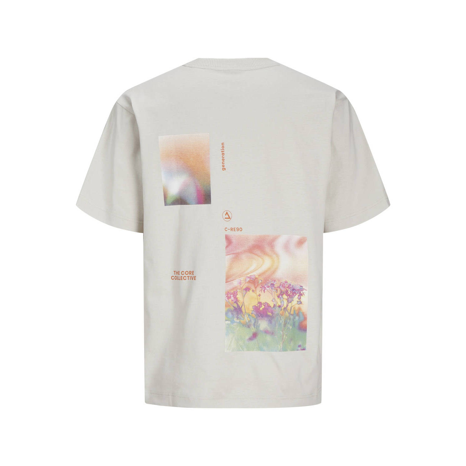 JACK & JONES CORE T-shirt JCOSOLARRIZE met backprint moonbeam