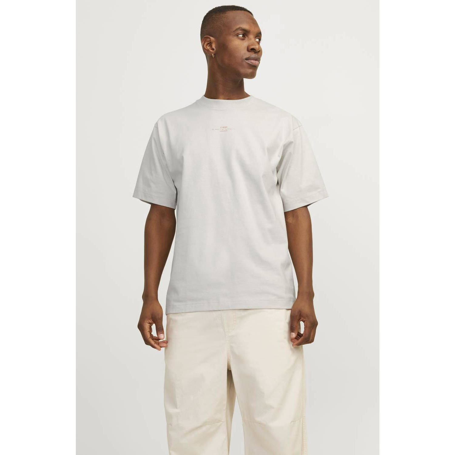 JACK & JONES CORE T-shirt JCOSOLARRIZE met backprint moonbeam