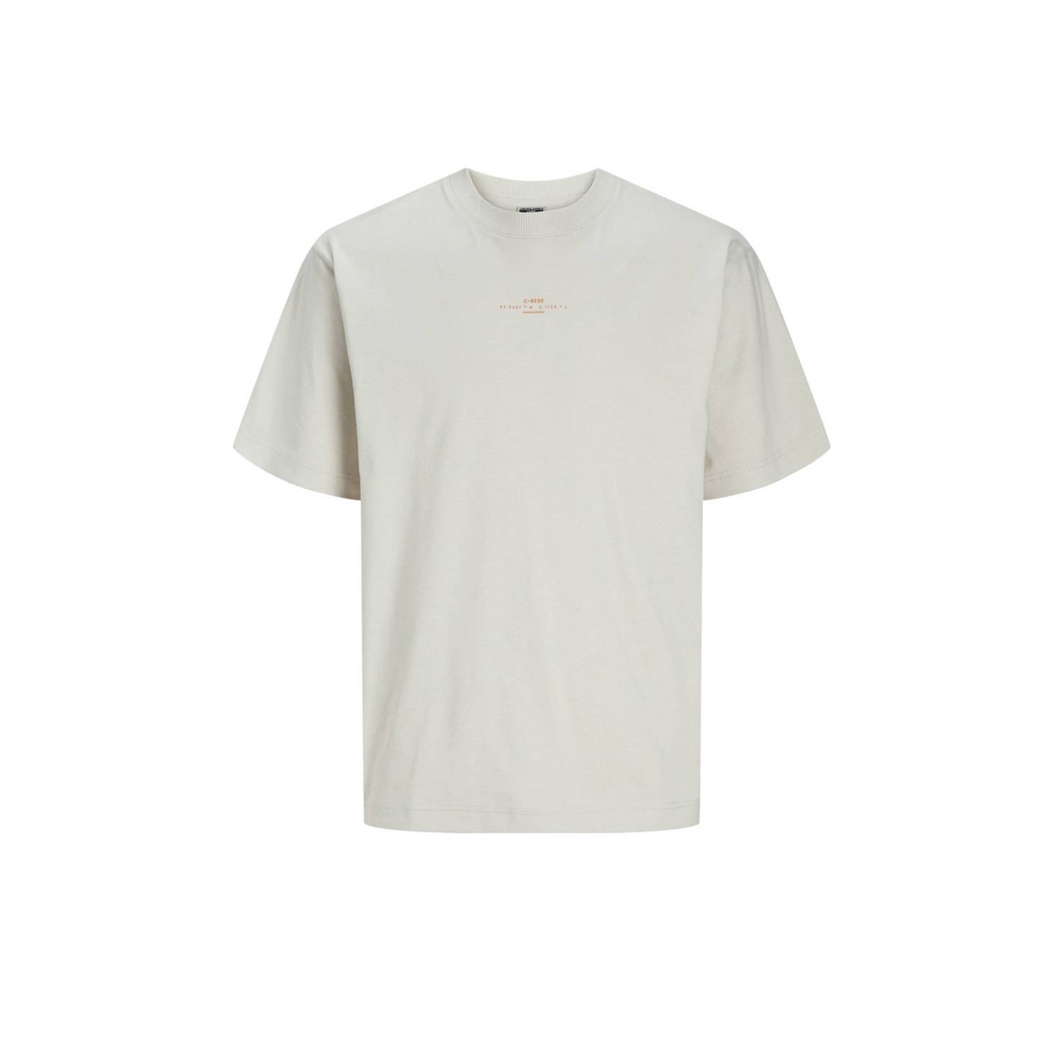 JACK & JONES CORE T-shirt JCOSOLARRIZE met backprint moonbeam