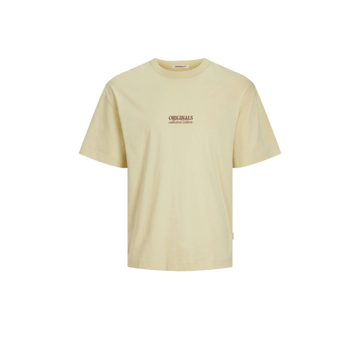 JACK & JONES ORIGINALS T-shirt JORMYKONOS met backprint beige