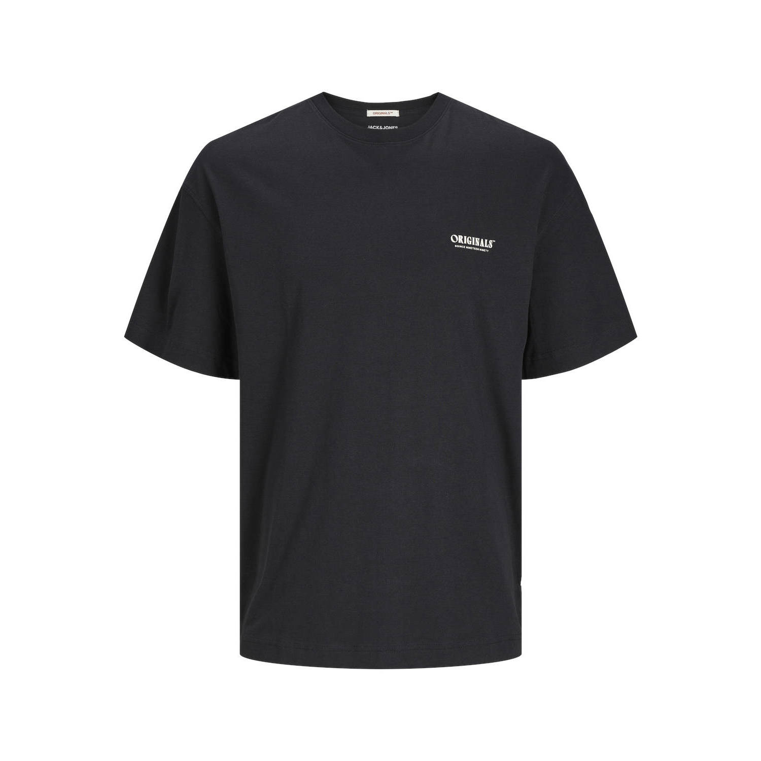 Jack & jones Geo Back Tee Crew Neck T-shirt Black Heren