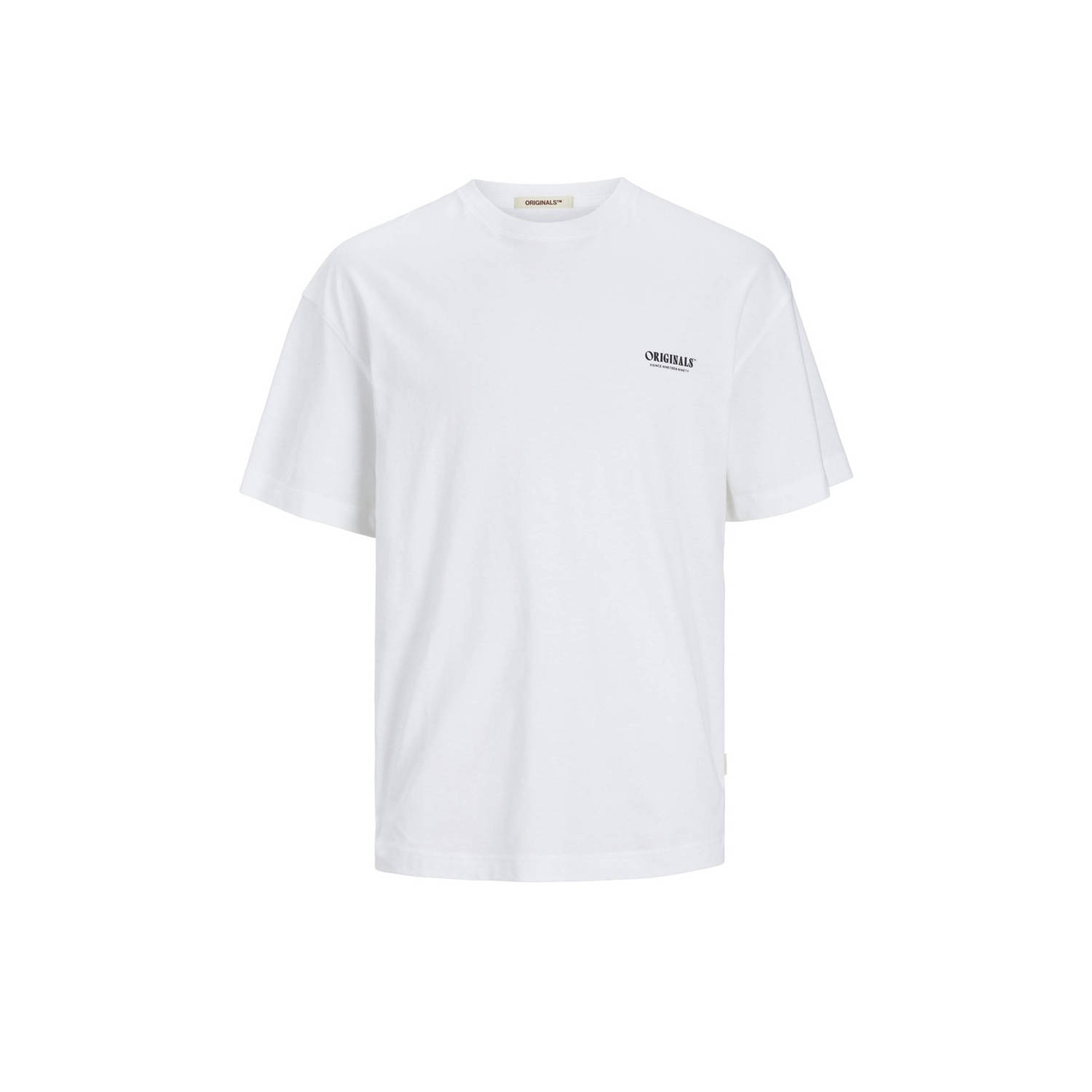 Jack & jones Geo Back Tee Crew Neck T-Shirt White Heren