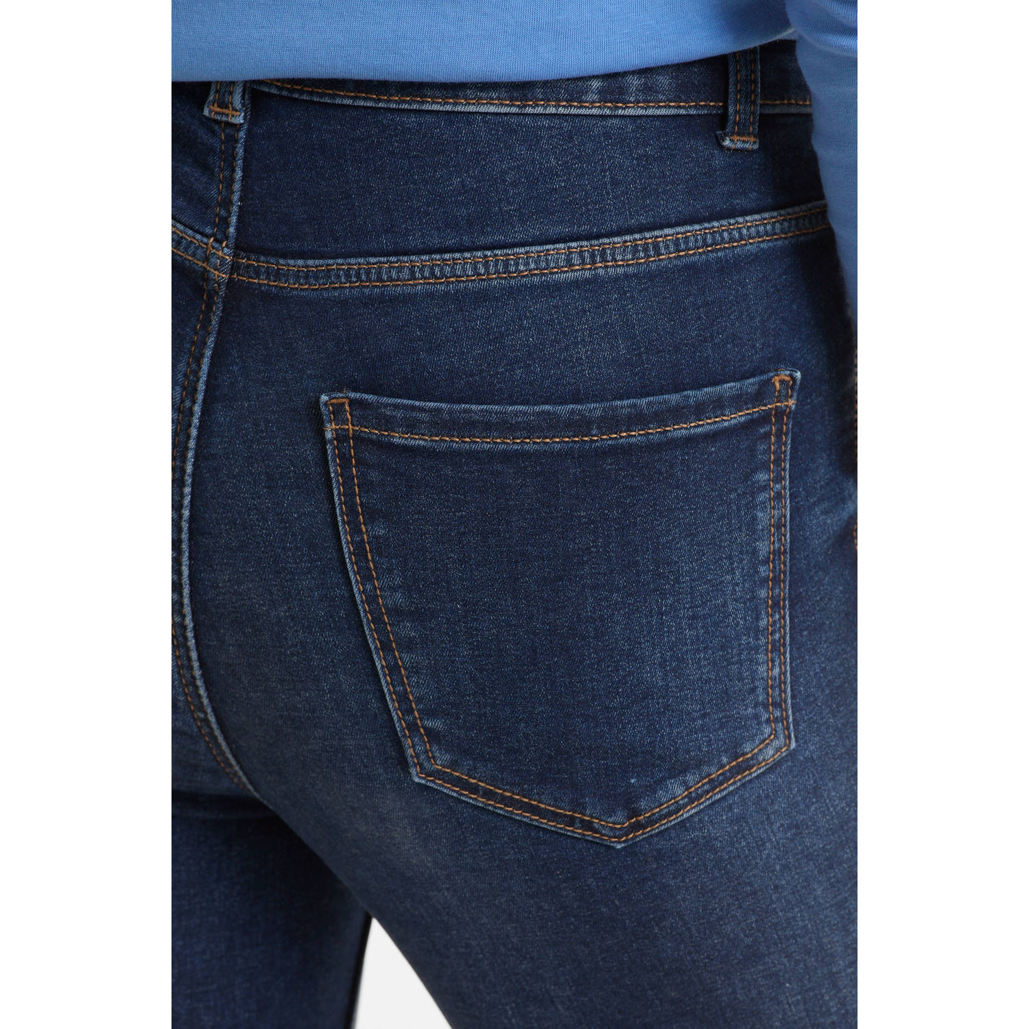anytime high waist skinny jeans donkerblauw