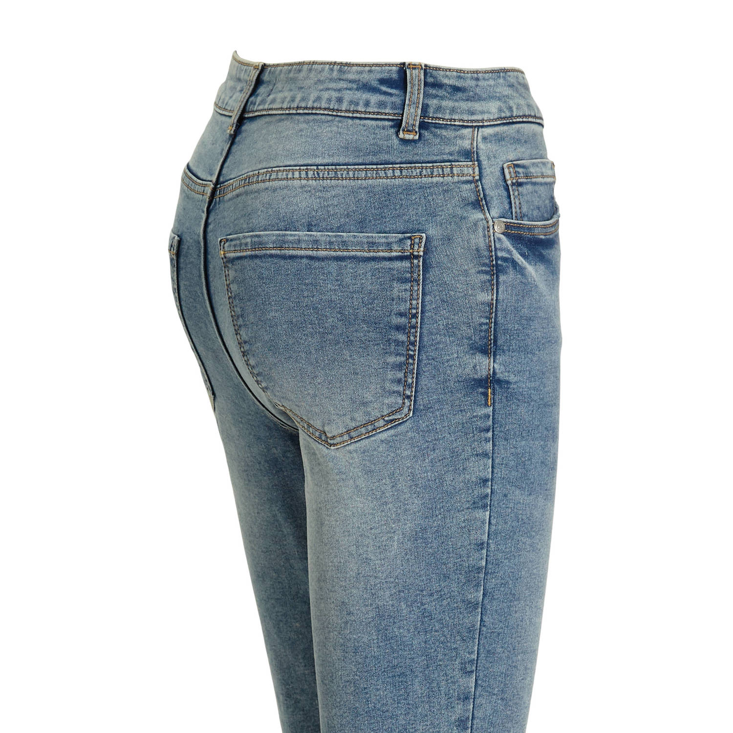 anytime high waist skinny jeans blauw