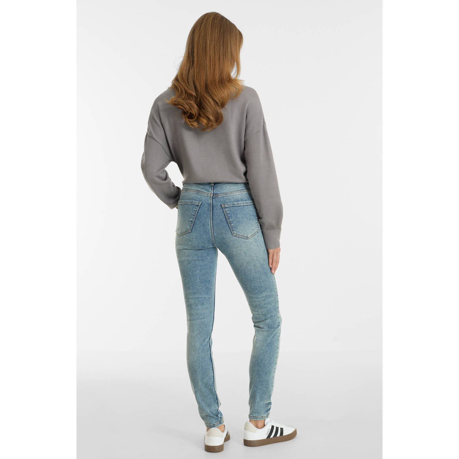 anytime high waist skinny jeans blauw
