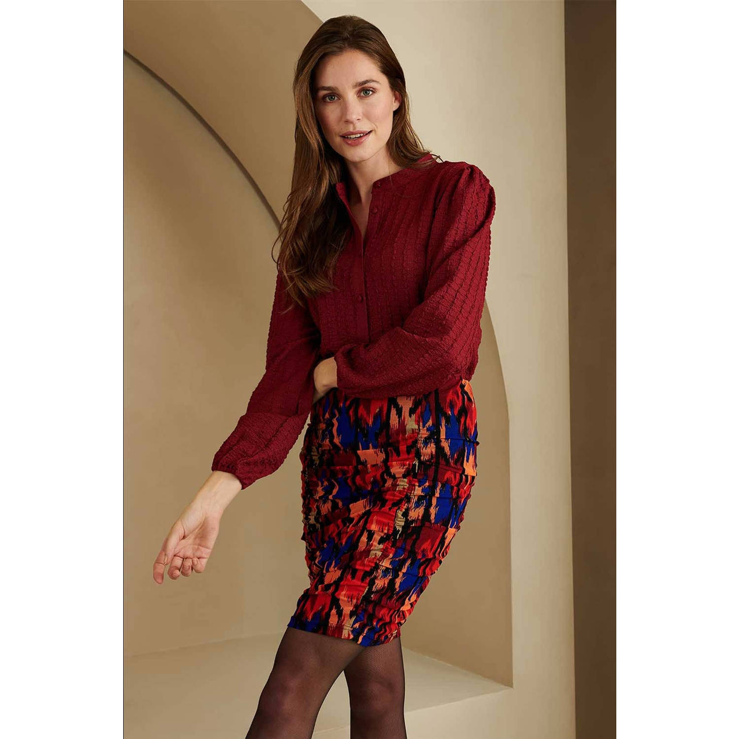 Lofty Manner blouse donkerrood
