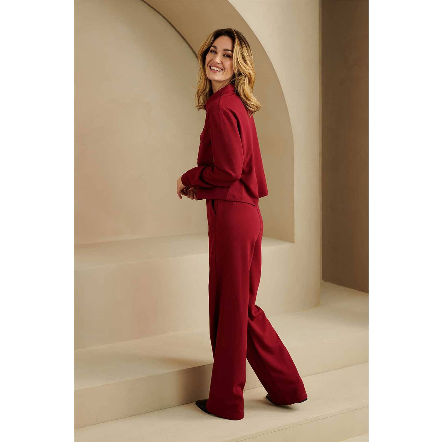 Lofty Manner wide leg pantalon rood