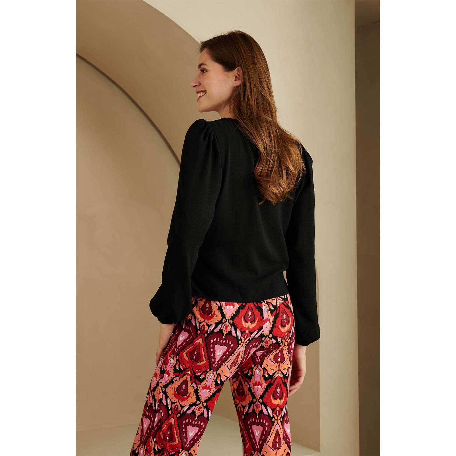 Lofty Manner top met overslag zwart